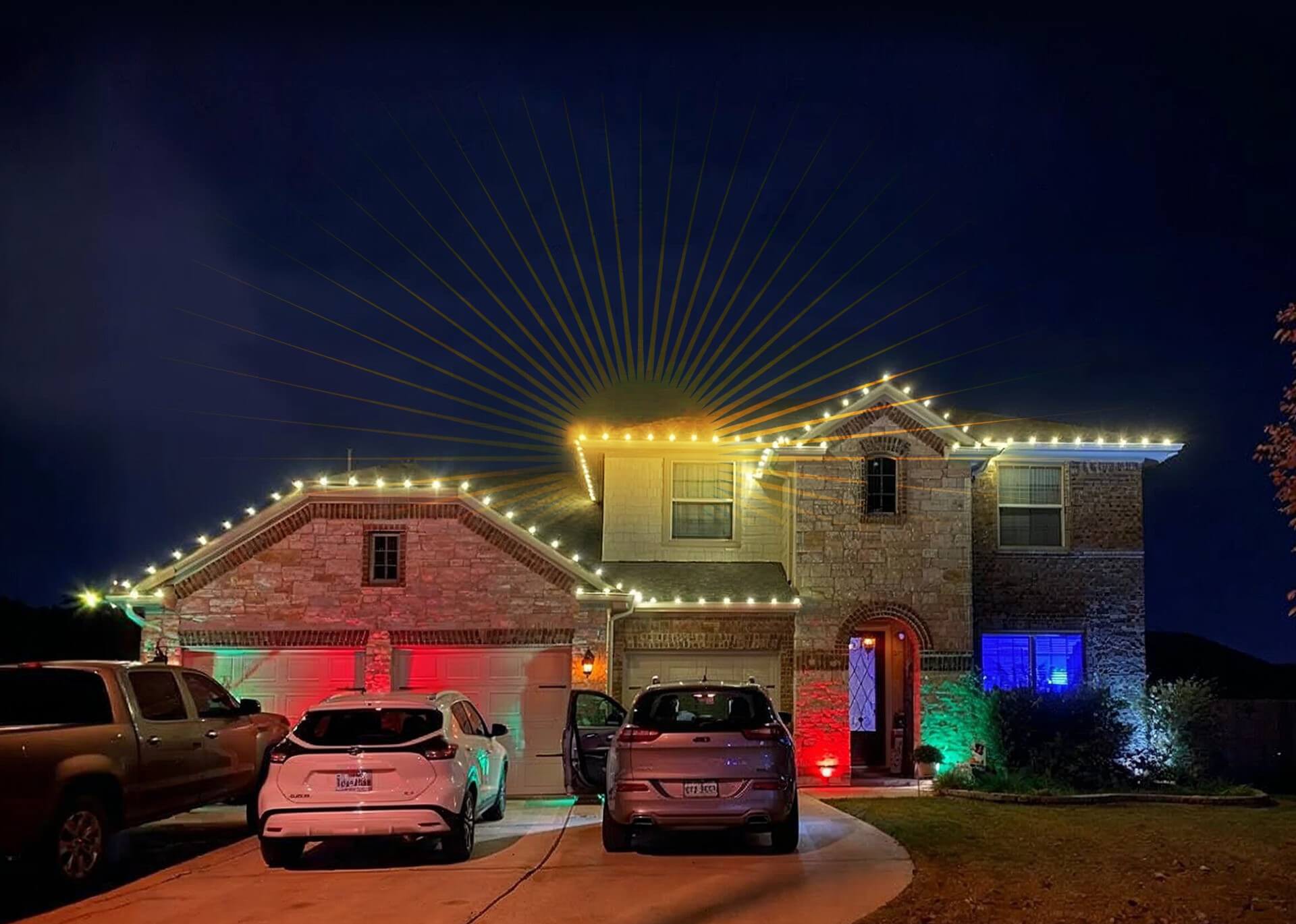 Residential Christmas Light Installation Austin